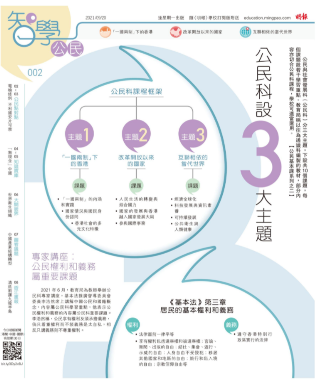 《明報智學公民》002期 公民科設３大主題